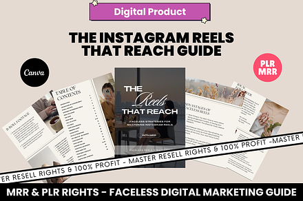 Instagram Reels that Reach Guide MRR, a Marketing Template by Design By Hira