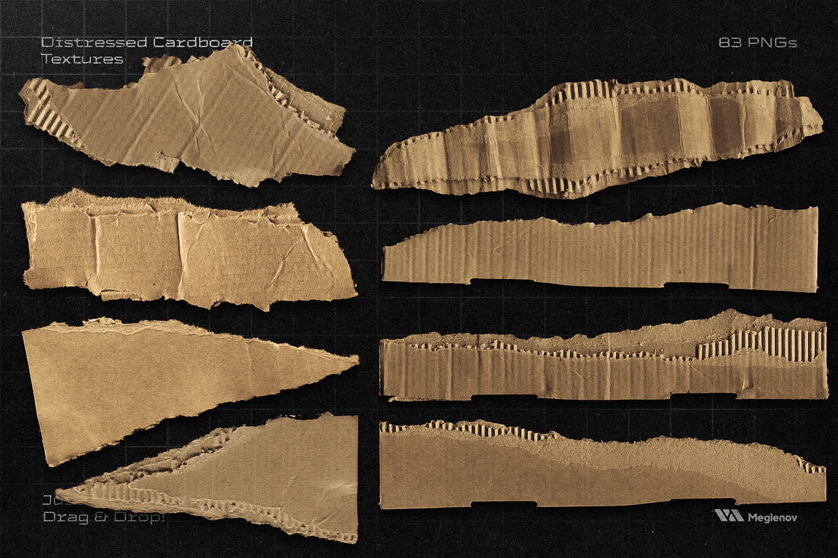 Distressed Cardboard Textures, a Texture Graphic by Meglenov (Photo 5 of 16)