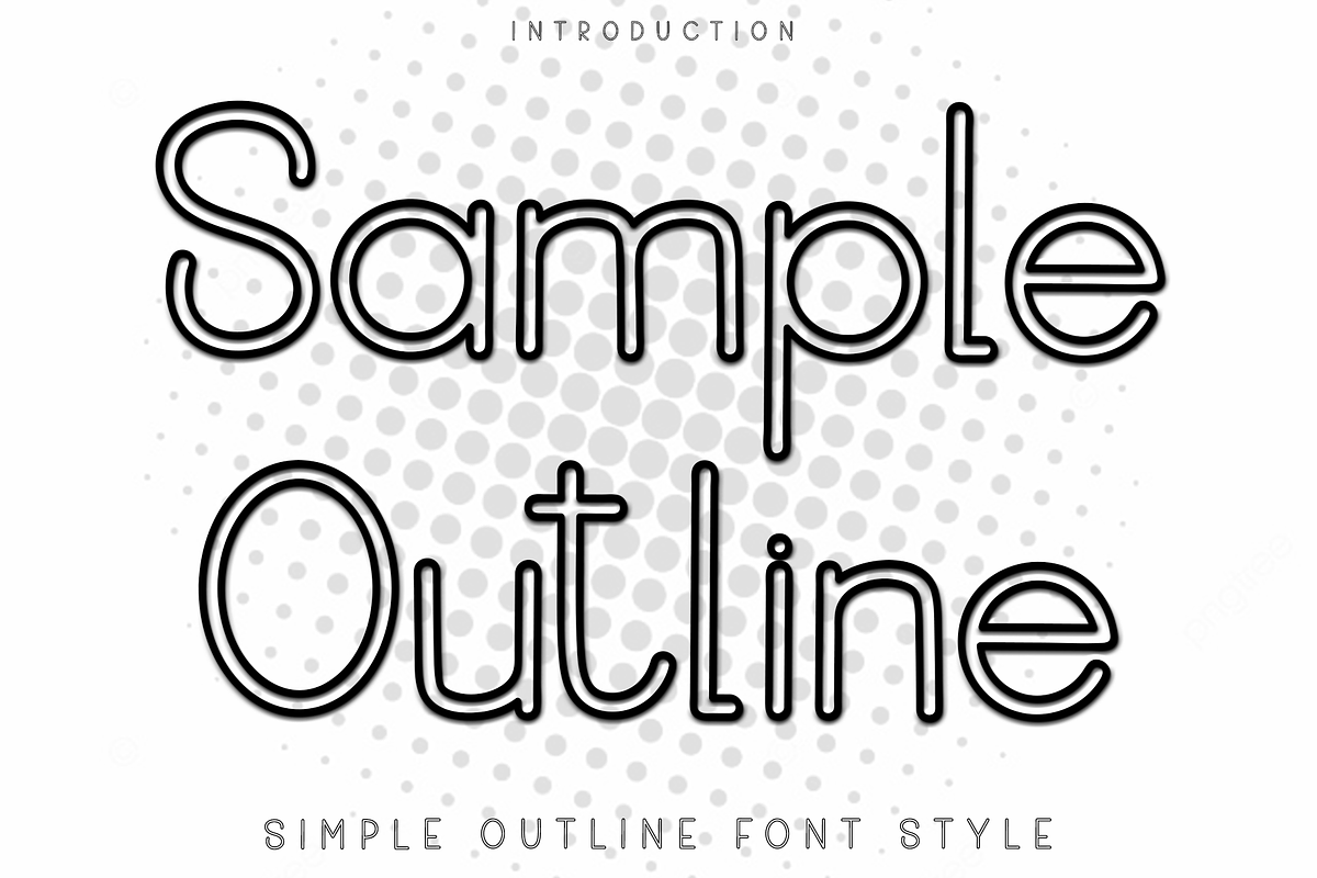 Sample Outline, a Sans Serif Font by InermediaSTUDIO (Photo 1 of 8)