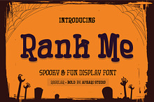 Rank Me - Spooky & Fun Display Font