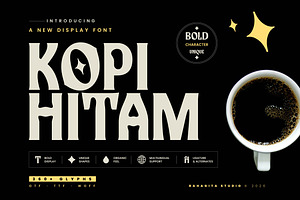 Kopi Hitam - Retro Bold Font