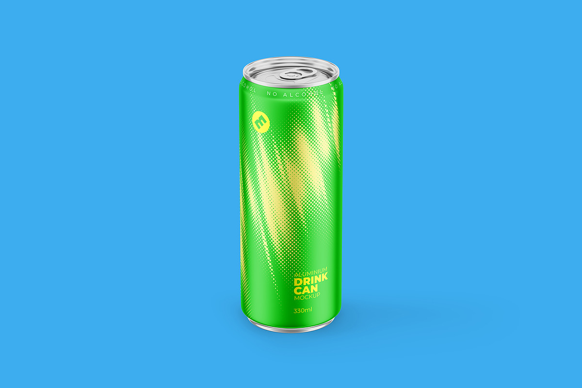 Sleek 330ml Aluminium Can Mockup, a Packaging Mockup by easymock (Photo 10 of 11)