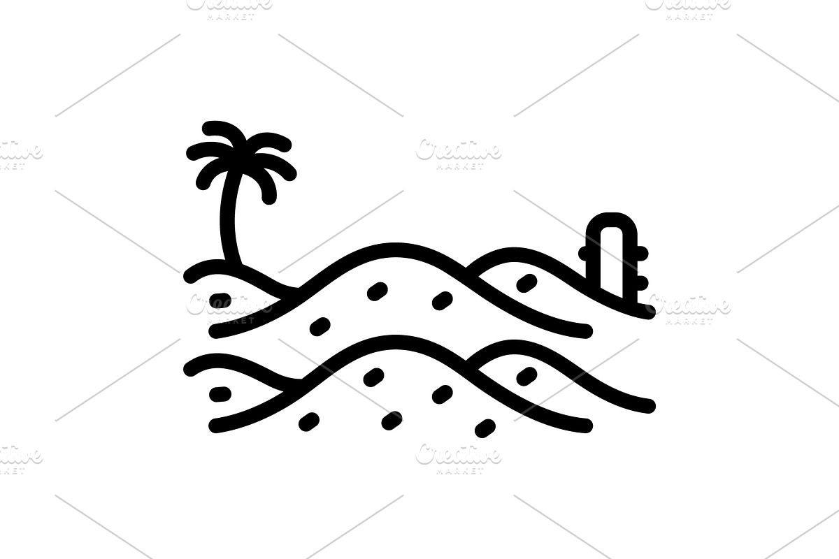 Sandy sand black icon Icon for, an Outline Icon by Creative priyanka