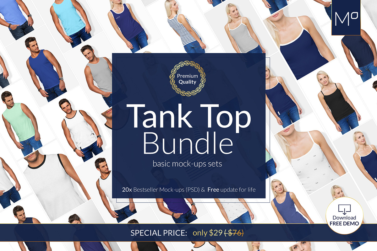 TANK TOP BUNDLE 20x Mock-ups + DEMO, a Books & Magazine Mockup by Apparel_Mockups (Photo 4 of 28)