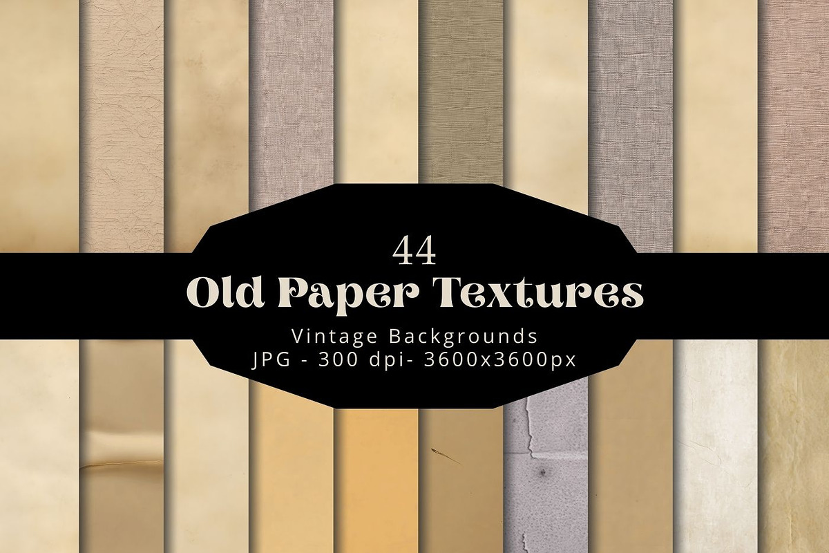 44 Old Paper Vintage Textures, a Background Graphic by UniqueMe (Photo 2 of 14)