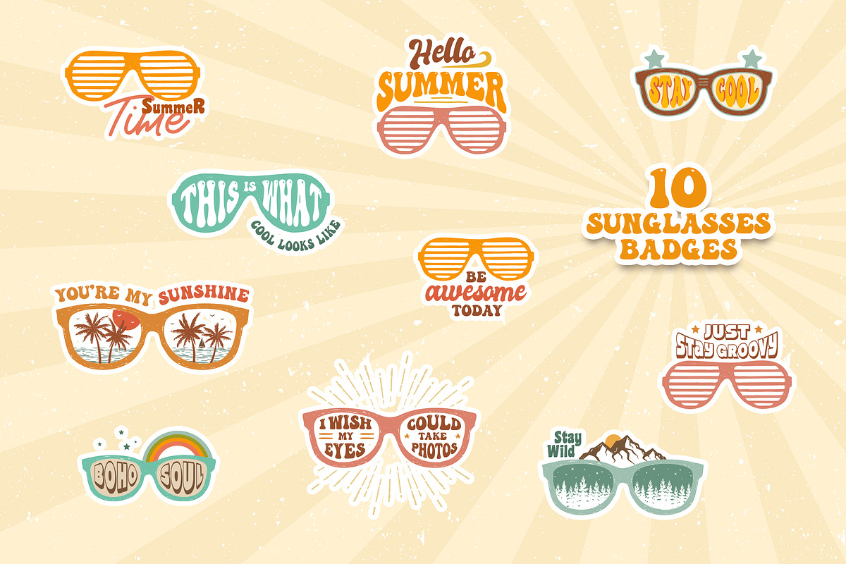 Taste Of Summer. 60 Groovy Logos, an Object Graphic by Cosmic Store (Photo 23 of 26)