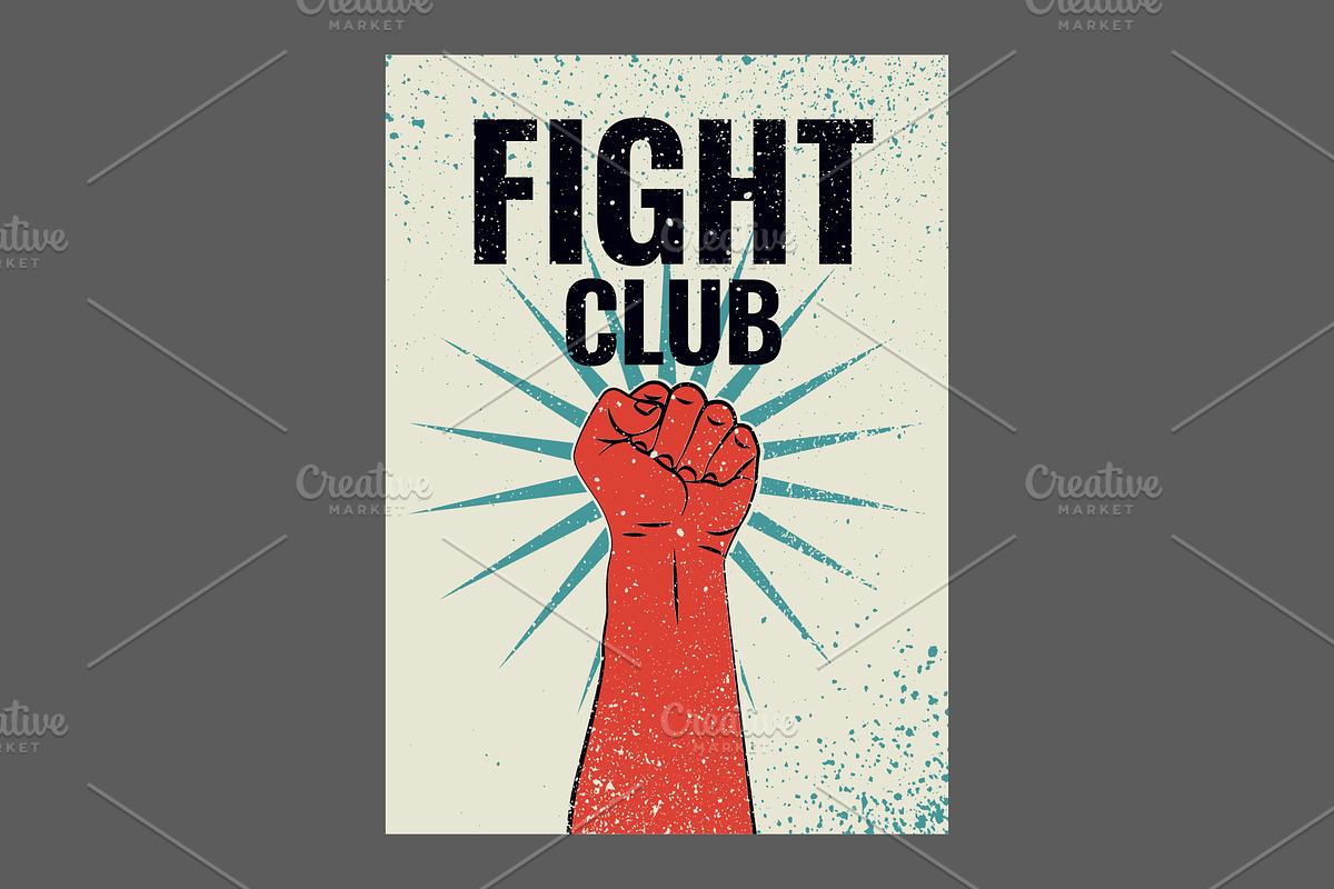 Fight Club grunge vector poster set., a Sport Illustration by PoPaShop (Photo 2 of 8)