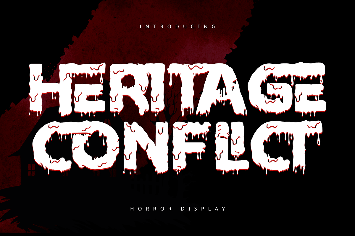 Heritage Conflict - Horror Dripping, a Symbol Font by 177Studio (Photo 1 of 8)