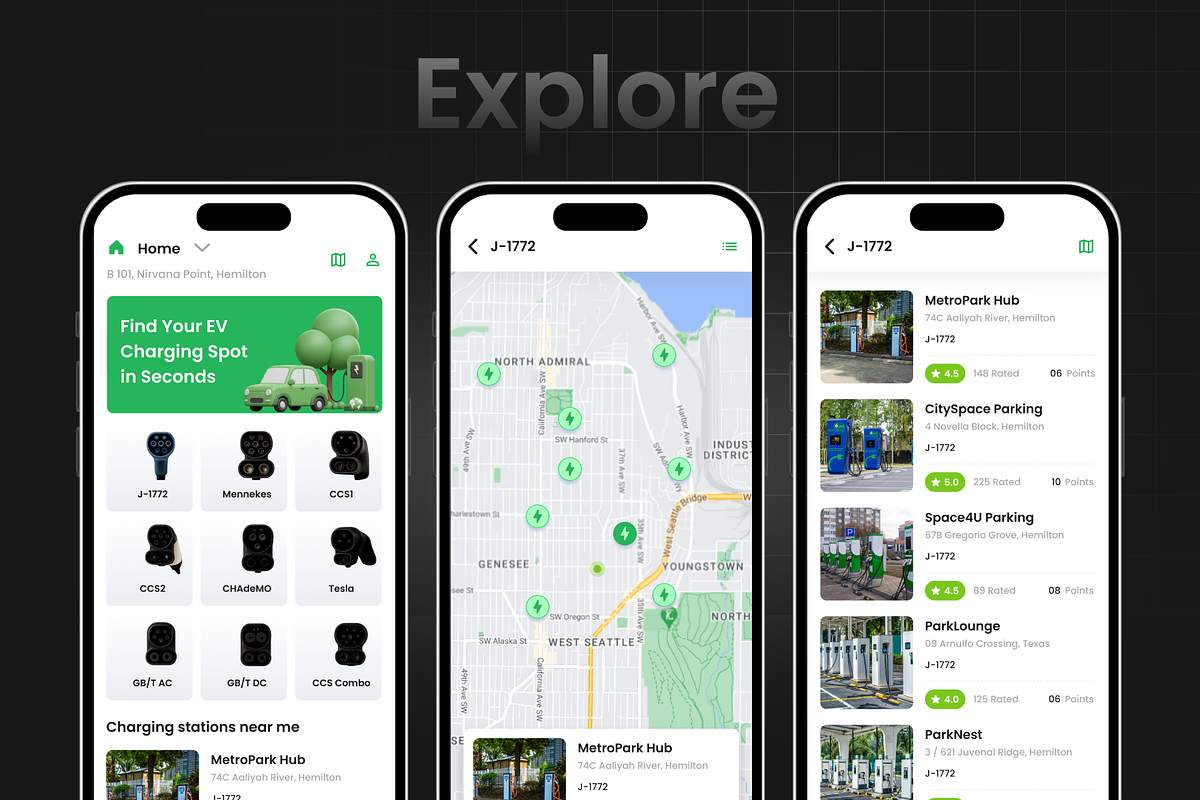 Nearby Chargin finder app DeliCharge, an UI Kit Template by Opus LabWorks (Photo 6 of 7)