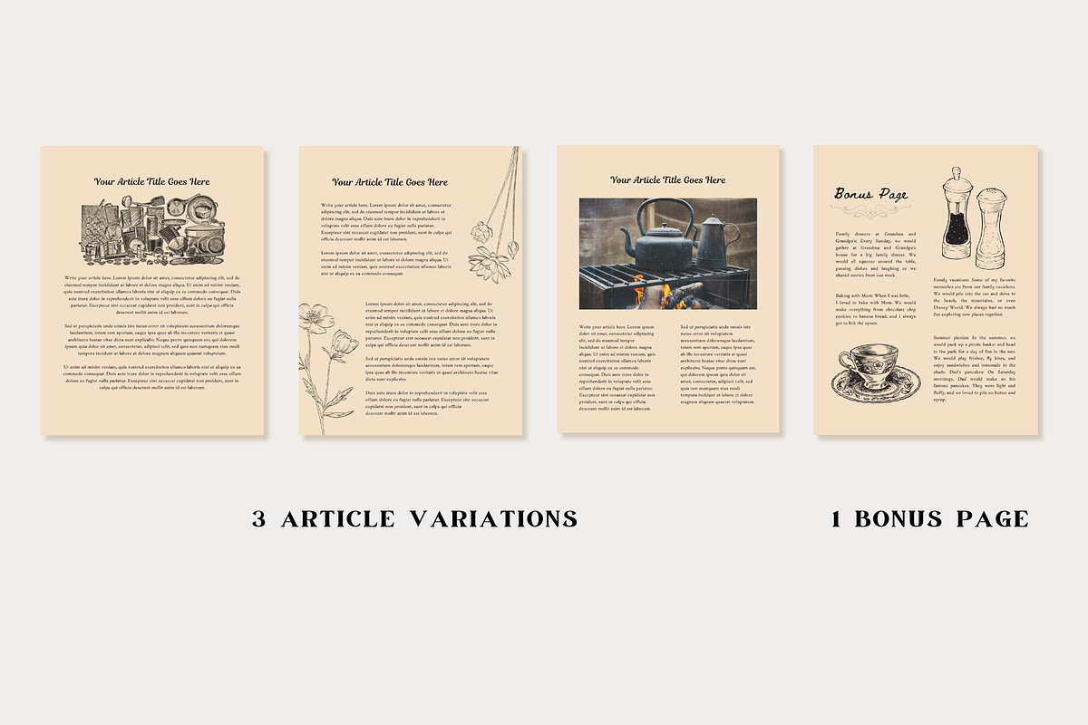 Vintage Recipe Book Template CANVA, a Magazine Template by OrganizationOasisRo (Photo 5 of 10)