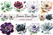 Anemone Flower Bloom Clipart, an Illustration by DreamArtGraphic (Thumbnail 1 of 4)