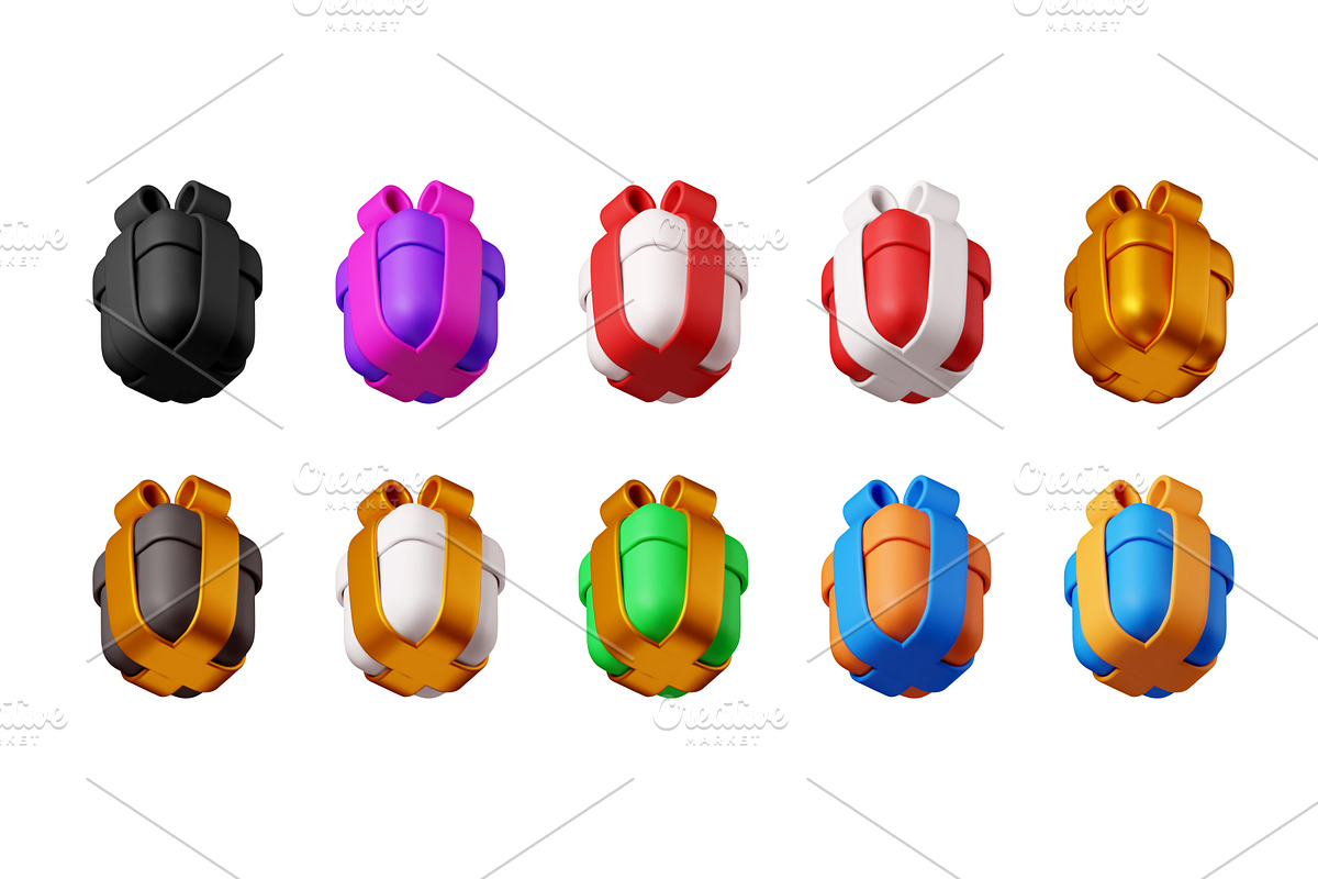 Colorful 3D gift box collection., an Object Illustration by Abscent