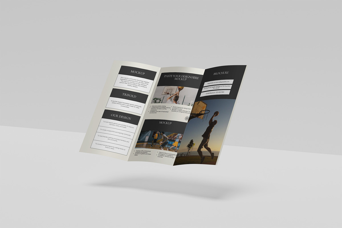 TRIFOLD BROCHURE MOCKUP, a Brochure Template by kebunmockup (Photo 3 of 5)