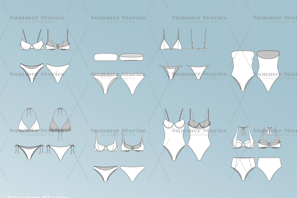 High Res Swimwear Flats Templates, an Object Graphic by Summer Stories (Photo 8 of 8)