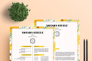 Floral CV / Resume Template / N, a Resume Template by Showy68 Template (Thumbnail 5 of 5)