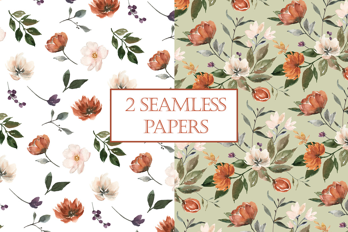 Copper and Beige Flowers &  Wreaths, an Illustration by Graphic Blue Bird (Photo 4 of 6)
