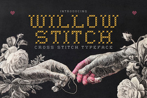 Willow Stitch - Cross Stitch Font, a Symbol Font by HipFonts