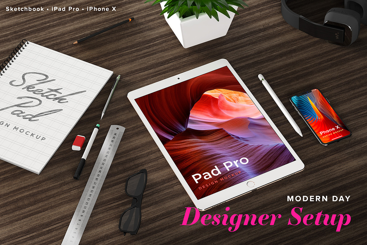 Creator's Setup Mockup, a Books & Magazine Mockup by illustrated (Photo 1 of 9)