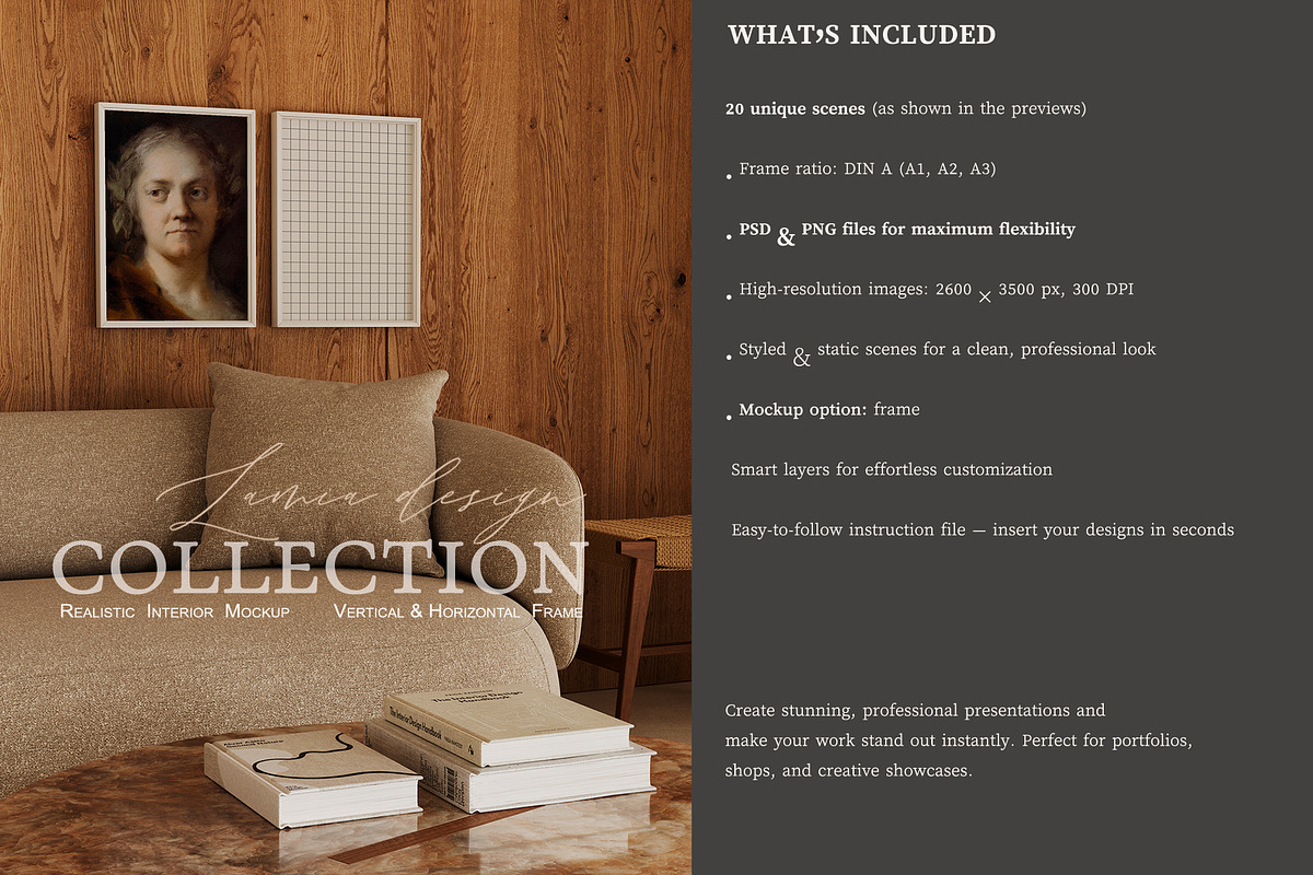 Oslo Japandi Wood Frame Mockup, a Household Mockup by LAMIA DESIGN (Photo 18 of 18)