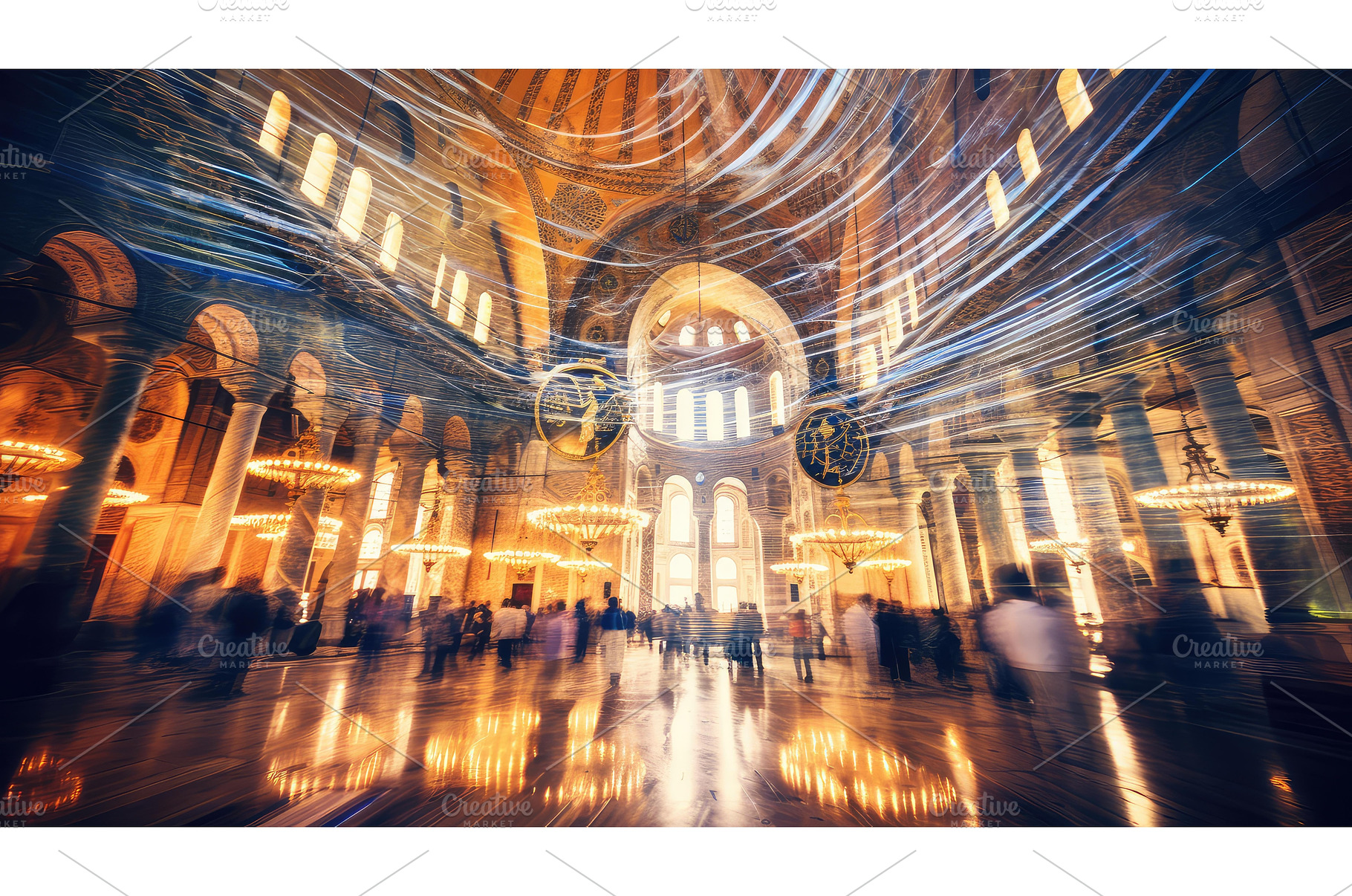 architecture blurred hagia sophia, a Background Photo by pikepicture