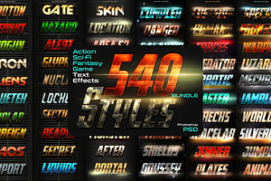 Action Sci-Fi Fantasy Text Effects