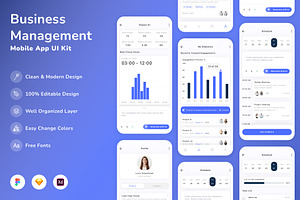 Business Management App UI Kit, an UI Kit Template by Betush