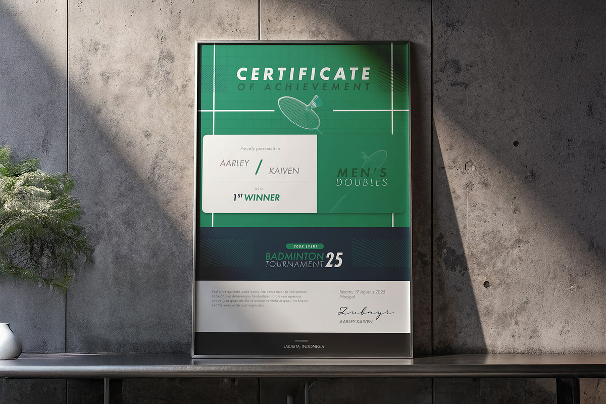Badminton Certificate