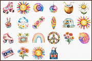 Groovy Summer Sublimation Clipart, an Illustration by Sublimation Artist (Thumbnail 3 of 6)