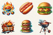 Summer BBQ Party Clipart, an Illustration by cherrydesign (Thumbnail 3 of 6)