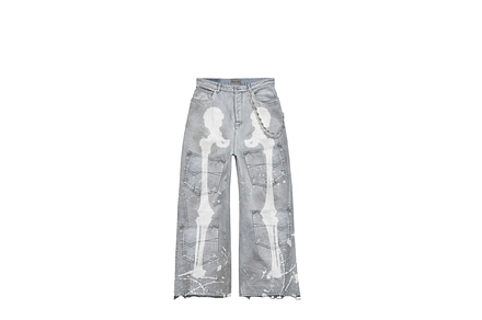 CMFH AGED FLARED DENIM PANTS MOCK-UP, a Bottom Mockup by CMFH