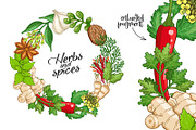 Hot spices and herbs templates, a Food Illustration by Primula`s shop (Thumbnail 2 of 4)