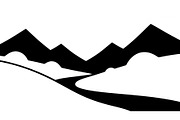 Abstract Snowy Landscape Silhouette, a Graphic by musafir_fashion (Thumbnail 8 of 13)