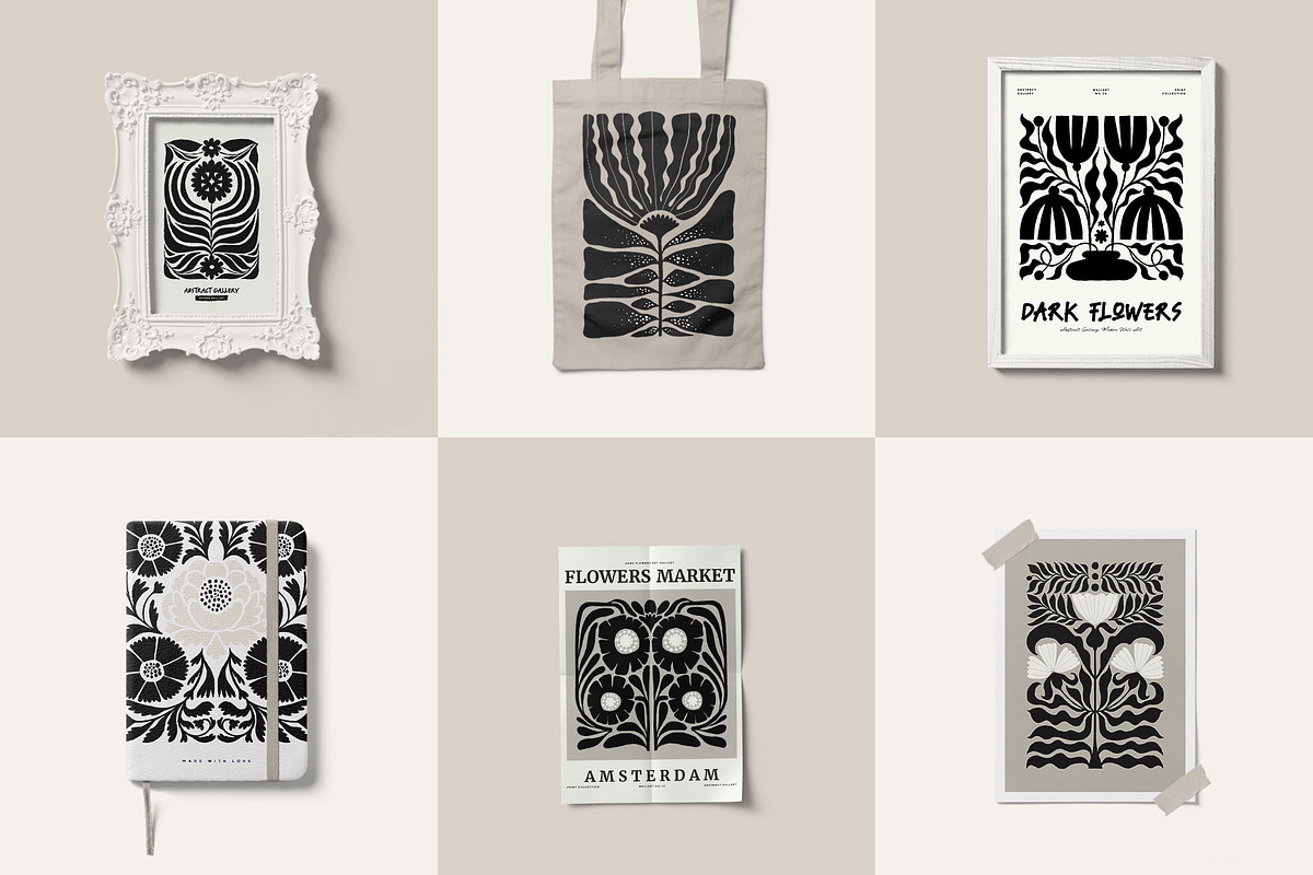 Dark Flowers | Wall Art Creator, an Object Graphic by Leleka.Store (Photo 9 of 15)