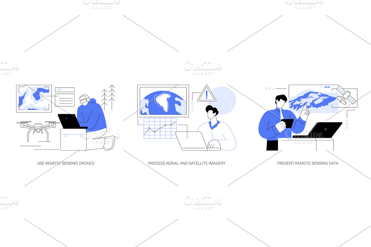 Remote sensing abstract concept, an Illustration by Visual Generation