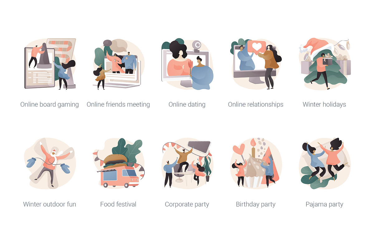 100 Lifestyle illustrations Vol.1, a Templates & Theme by Visual Generation