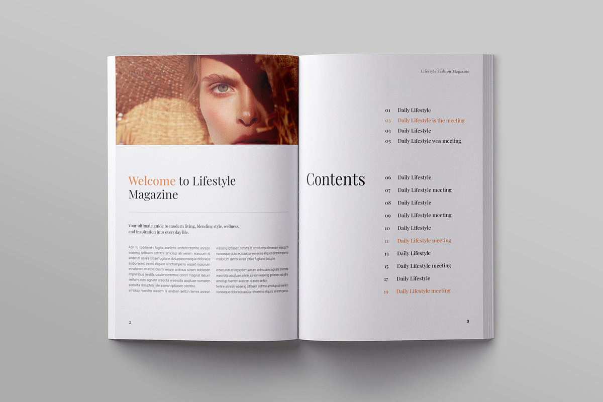 Lifestyle Magazine Template, a Magazine Template by ElvinPrint (Photo 2 of 14)