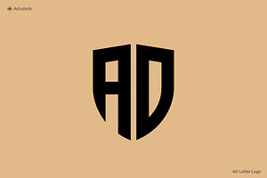 AD Letter Logo Template, a Branding & Logo Template by Advateik ™