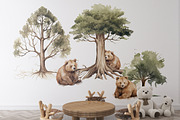 Watercolor Bears in the Forest Cute, an Animal Illustration by Pati Paints (Thumbnail 5 of 13)