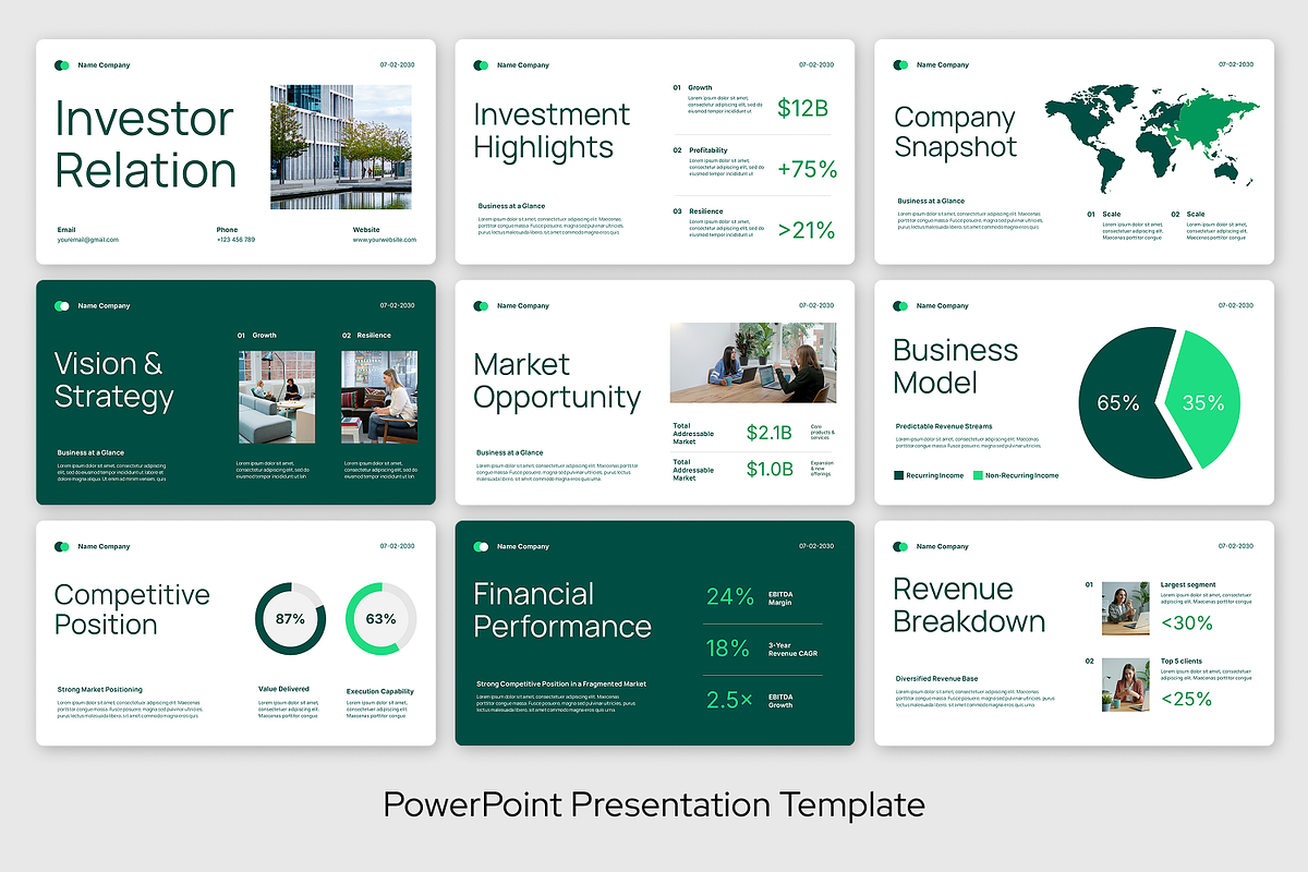 Investor Relations Powerpoint, a Presentation Template by Sixtemp (Photo 2 of 3)