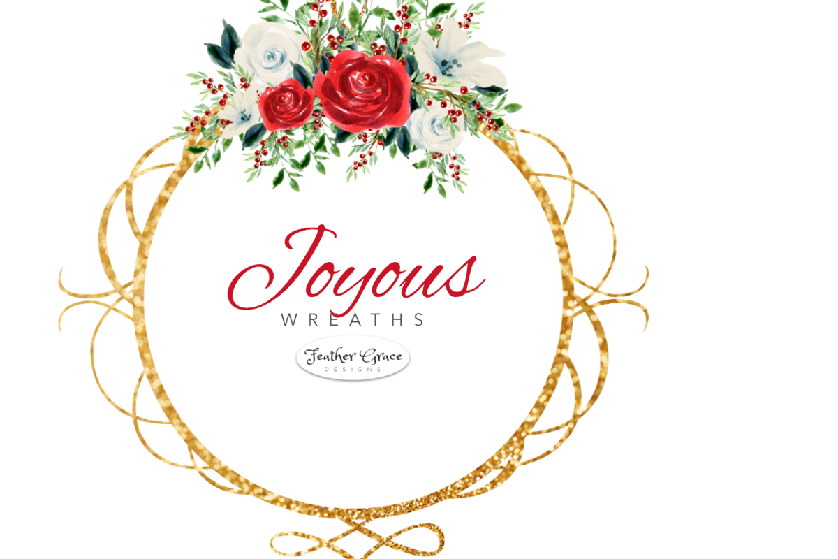 Red Watercolor Flowers & Wreaths, an Illustration by Feather Grace Designs (Photo 8 of 15)
