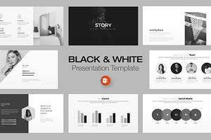 Black & White Minimal Presentation, a Presentation Template by evgenystudio