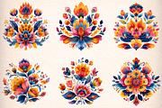 Watercolor Colorful Folk Floral, an Illustration by Digital Artistic99 (Thumbnail 3 of 9)