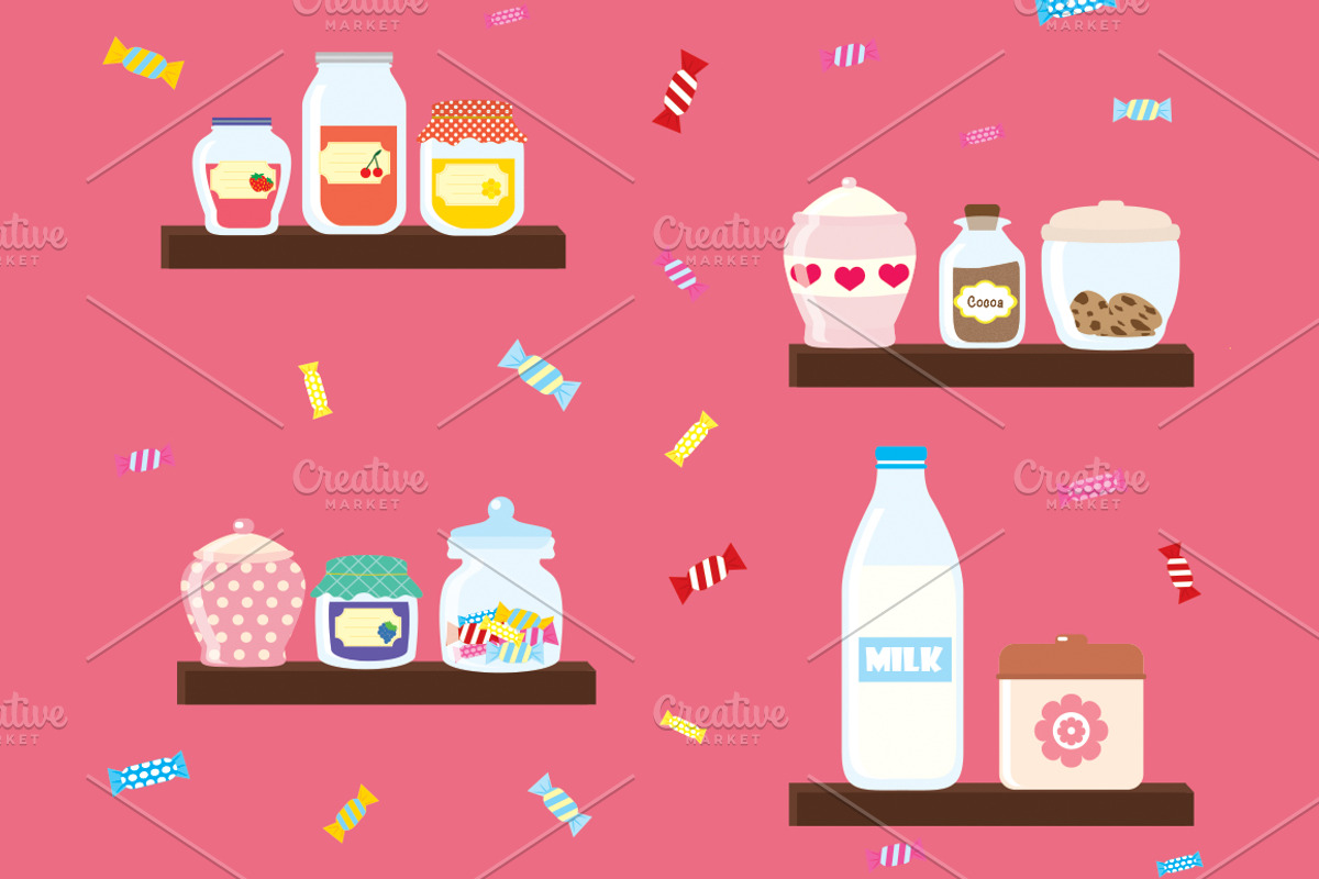 Colorful Jars and Sweets, an Illustration by lavinialorena (Photo 1 of 3)