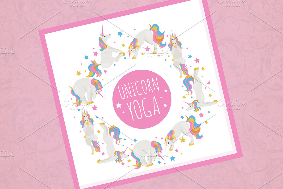 Unicorn yoga, an Animal Illustration by pet design shop (Photo 3 of 4)