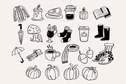 Cozy Fall Autumn Doodle Clipart, a Seasonal Illustration by LemonDesign (Thumbnail 2 of 3)
