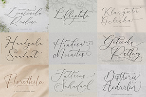 75 Elegant Script Font Bundle