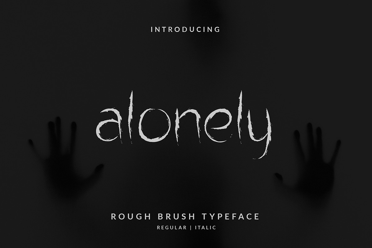 Alonely thorny Brush Font, a Font by Dicubit (Photo 1 of 10)