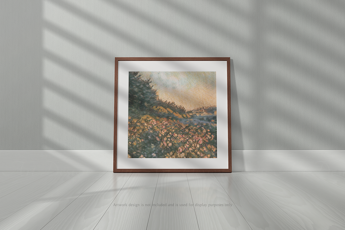 1x1 Square Frame Mockup on Floor, a Household Mockup by Lelu Art Design (Photo 3 of 11)