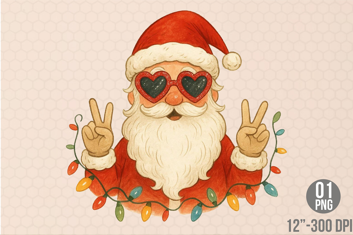 Christmas Santa PNG, an Illustration by Designking (Photo 1 of 4)