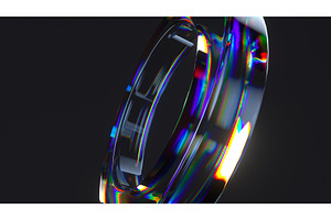 Abstract 3D glass torus or tube